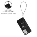 For Samsung Galaxy A33 5G Organ Card Bag Ring Holder PU Phone Case with Lanyard(Black)