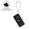For Samsung Galaxy A54 5G Organ Card Bag Ring Holder PU Phone Case with Lanyard(Black)