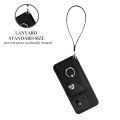 For Xiaomi Redmi 12C/11A Organ Card Bag Ring Holder PU Phone Case with Lanyard(Black)