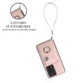 For Xiaomi Poco F5 Pro/Redmi K60/K60 Pro Organ Card Bag Ring Holder PU Phone Case with Lanyard(Pink)