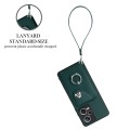 For Xiaomi Poco X5/Redmi Note 12 5G Global Organ Card Bag Ring Holder PU Phone Case with Lanyard(Gre