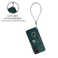 For Xiaomi Redmi Note 12S 4G Global Organ Card Bag Ring Holder PU Phone Case with Lanyard(Green)