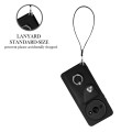 For Xiaomi Redmi A3 4G Organ Card Bag Ring Holder PU Phone Case with Lanyard(Black)