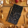 For Samsung Galaxy A05S Colored Drawing Pattern Leather Phone Case(Black Pentagram)