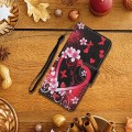 For Samsung Galaxy A15 Colored Drawing Pattern Leather Phone Case(Red Heart)