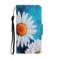 For Samsung Galaxy S24 5G Colored Drawing Pattern Leather Phone Case(Chrysanthemum)