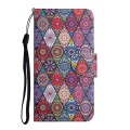 For Samsung Galaxy S24 5G Colored Drawing Pattern Leather Phone Case(Diamond Kaleidoscope)