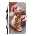 For Samsung Galaxy S24 5G Colored Drawing Pattern Leather Phone Case(Butterfly Cat)