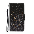 For Xiaomi Redmi Note 13 Colored Drawing Pattern Leather Phone Case(Black Pentagram)