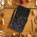 For Xiaomi Redmi 13T Colored Drawing Pattern Leather Phone Case(Black Pentagram)