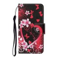 For Xiaomi Redmi 13T Colored Drawing Pattern Leather Phone Case(Red Heart)