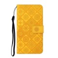 For Google Pixel 6a Ethnic Style Embossed Pattern Leather Phone Case(Yellow)