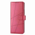 For Samsung Galaxy Z Fold4 PU Genuine Leather Texture Embossed Line Phone Case(Red)