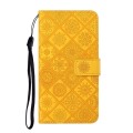 For Motorola Moto E22s / E32 4G Ethnic Style Embossed Pattern Leather Phone Case(Yellow)