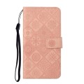 For Samsung Galaxy A05S Ethnic Style Embossed Pattern Leather Phone Case(Pink)