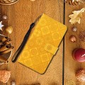 For Samsung Galaxy S24 Ultra 5G Ethnic Style Embossed Pattern Leather Phone Case(Yellow)