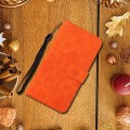 For Xiaomi Redmi 13C Ethnic Style Embossed Pattern Leather Phone Case(Orange)