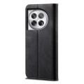 For OnePlus 12 Denim Texture Casual Style Horizontal Flip Leather Case(Black)