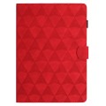 For iPad 10.2 2021 / 2020 / 10.5 2019 Diamond Texture Embossed Leather Smart Tablet Case(Red)