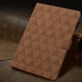 For iPad 10.2 2021 / 2020 / 10.5 2019 Diamond Texture Embossed Leather Smart Tablet Case(Brown)