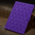 For iPad mini 5 / 4 / 3 / 2 / 1 Diamond Texture Embossed Leather Smart Tablet Case(Purple)