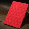 For iPad Pro 9.7 / 9.7 2018 / 2017 Diamond Texture Embossed Leather Smart Tablet Case(Red)