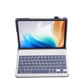 For OPPO Pad Air2 11.4 inch OP14 TPU Ultra-thin Detachable Bluetooth Keyboard Leather Case(Purple)