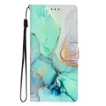 For TCL 40 SE Colored Drawing Leather Phone Case(Green Marble)