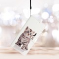 For TCL 40 SE Colored Drawing Leather Phone Case(Little Tabby Cat)