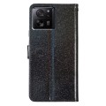 For Xiaomi 13T 5G Glitter Powder Flip Leather Phone Case(Black)