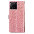For Xiaomi 13T 5G Glitter Powder Flip Leather Phone Case(Rose Gold)