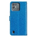 For Blackview A55 Pro Glitter Powder Flip Leather Phone Case(Blue)