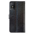 For TCL 403 Glitter Powder Flip Leather Phone Case(Black)