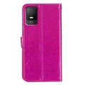 For TCL 403 Glitter Powder Flip Leather Phone Case(Rose Red)