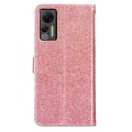 For Ulefone Note 14 Glitter Powder Flip Leather Phone Case(Rose Gold)