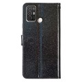 For ZTE Blade A52 Glitter Powder Flip Leather Phone Case(Black)