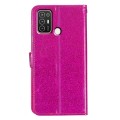 For ZTE Blade A52 Glitter Powder Flip Leather Phone Case(Rose Red)