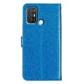For ZTE Blade A52 Glitter Powder Flip Leather Phone Case(Blue)