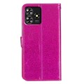 For ZTE Blade A73 4G Glitter Powder Flip Leather Phone Case(Rose Red)