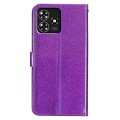 For ZTE Blade A73 4G Glitter Powder Flip Leather Phone Case(Purple)