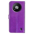For ZTE Blade A73 5G Glitter Powder Flip Leather Phone Case(Purple)