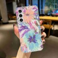 For Samsung Galaxy A14 Electroplated Symphony Phone Case(Watercolor Flower)