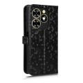 For Tecno Pop 8 Honeycomb Dot Texture Leather Phone Case(Black)