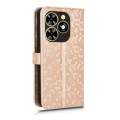 For Tecno Pop 8 Honeycomb Dot Texture Leather Phone Case(Gold)