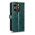 For Tecno Pop 8 Honeycomb Dot Texture Leather Phone Case(Green)