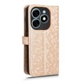 For Tecno Spark 20 Honeycomb Dot Texture Leather Phone Case(Gold)