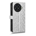 For Tecno Spark 20 Pro+ 4G Honeycomb Dot Texture Leather Phone Case(Silver)