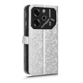 For Tecno Pova 6 Pro Honeycomb Dot Texture Leather Phone Case(Silver)
