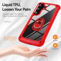 For Samsung Galaxy S24 5G TPU + PC Lens Protection Phone Case with Ring Holder(Red)