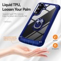 For Samsung Galaxy S24 5G TPU + PC Lens Protection Phone Case with Ring Holder(Blue)